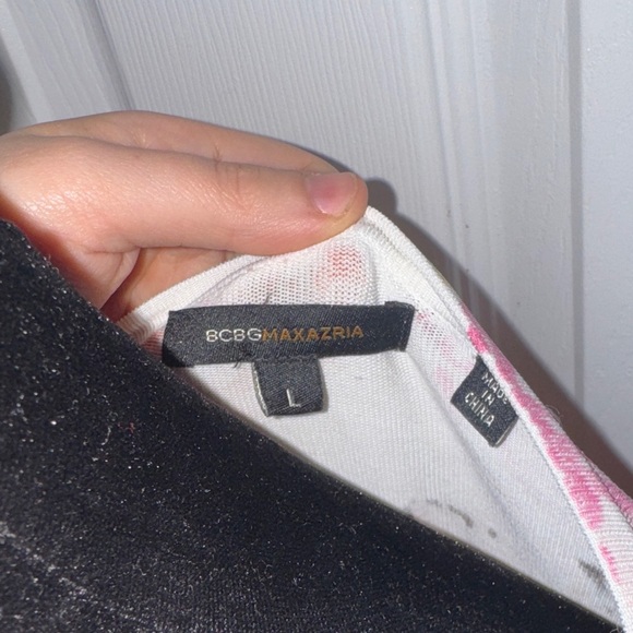 BCBGMaxAzria Pink Floral Button Down Shirt - Picture 3 of 17